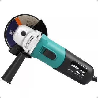 Esmerilhadeira Lixadeira Angular Tssaper Disco 115mm 4.1/2  11000rpm De 60 hz Azul-turquesa 82 W 220v + Acessórios Tsea