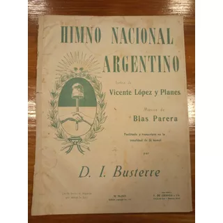 Himno Nacional Argentino Planes Parera Partitura
