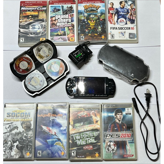 Psp 3001 Con Accesorios, Juegos Y Cargador 