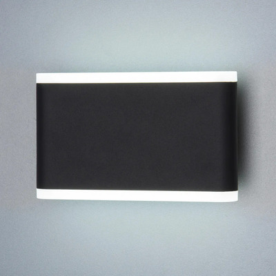 Bidireccional Aluminio Led 12w Orthog 2 Negro Moderno   Negro