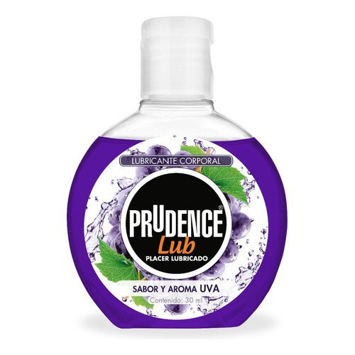 Prudence lubricante comestible base agua con sabor uva 30ml