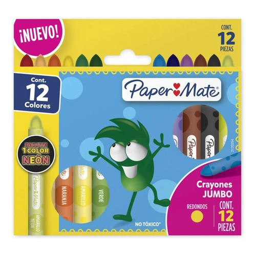 Paper Mate Crayones Jumbo Redondos 12 Colores 2120354