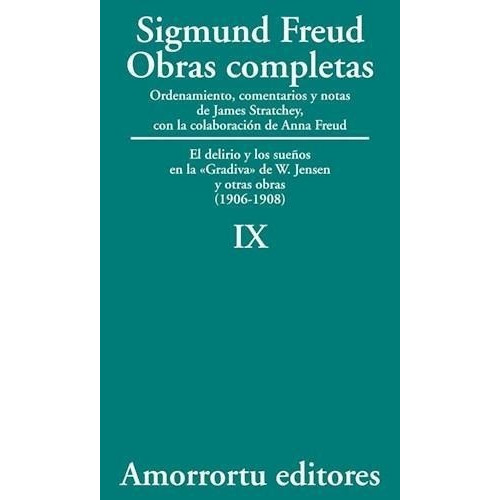 Obraspletas Sigmund Freud Ix, De Freud, Sigmund. Editorial Amorrortu En Español
