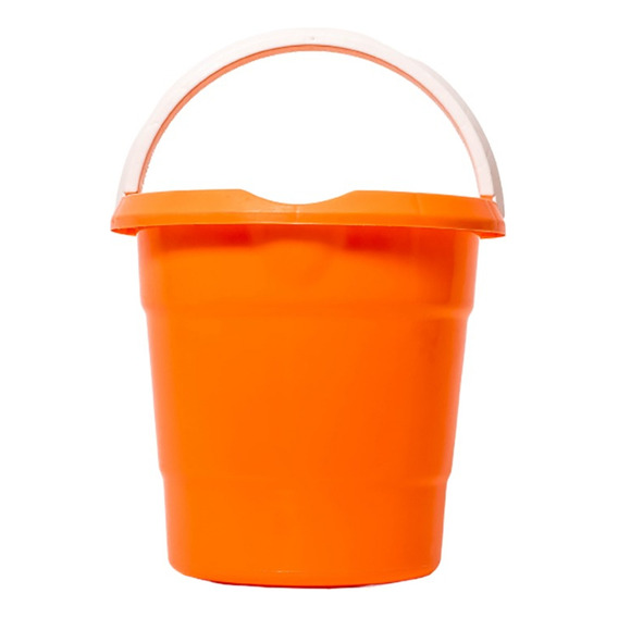 Balde Con Pico Capacidad 12 Litros Gemplast Color Naranja Claro