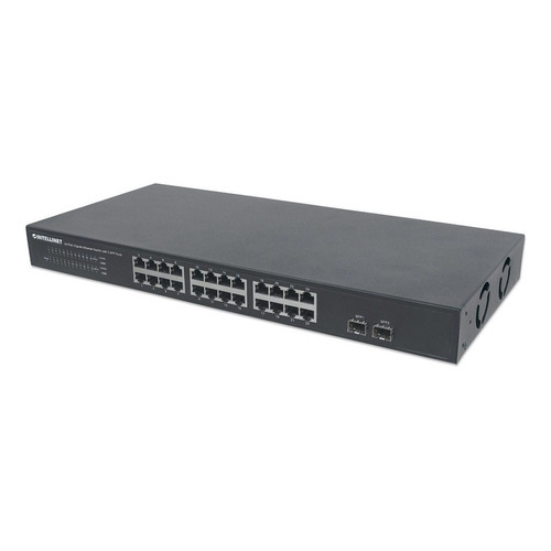 Switch Intellinet Gigabit Ethernet 24 Puertos + 2 Puertos /v