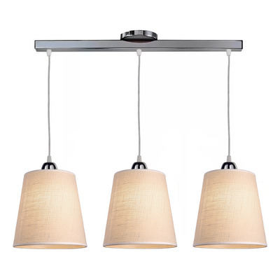 Lampara Colgante 3 Luces Moderno Arpillera Apto Led