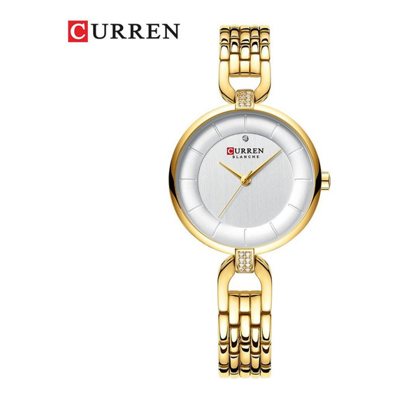 Reloj Para Mujer Curren Curren Blanche Krec730218 Dorado