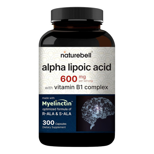 Acido Alfa Lipoico + Vitamina B1 Capsulas Premium Eg A89 Sabor Sin sabor