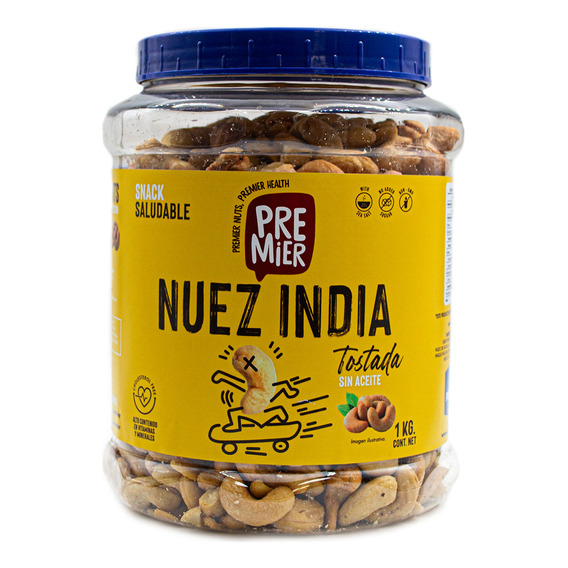 Nuez De La India Tostada Con Sal Premier Vitrolero 1kg 