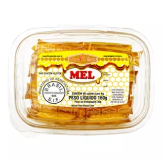 Mel Puro Natural Em Sachê Prático (40un) 160g Flora Néctar