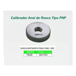 Calibrador De Rosca Anel Passa 1/8x28 Bsp - Pantec
