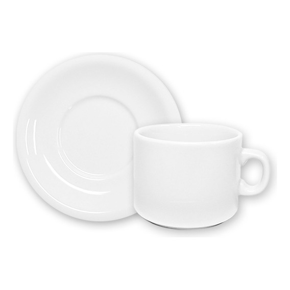 Set X6  Taza De Cafe + Plato Cafe Schmidt Porcelana