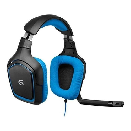 Audífonos gamer Logitech G Series G430 negro y azul