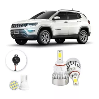 Lampadas Led Jeep Compass Drl 2017 A  2021 H16 20000lm