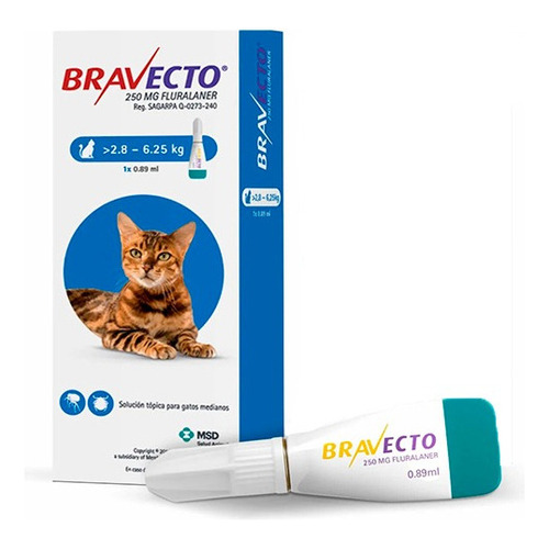 Bravecto Gatos Antipulgas Spot On 2.8-6.2kg