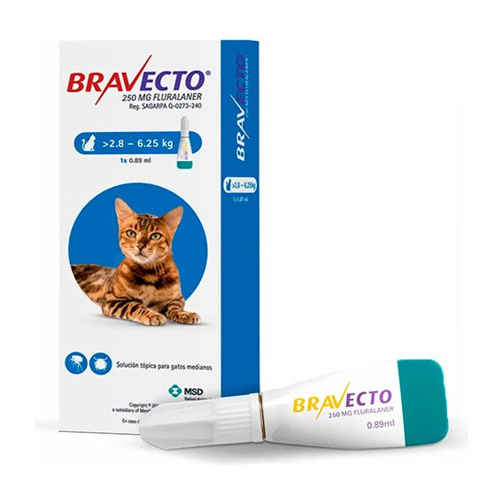 Bravecto Gatos Antipulgas Spot On 2.8-6.2kg