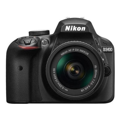  Nikon Kit D3400 + lente 18-55mm VR DSLR color  negro 