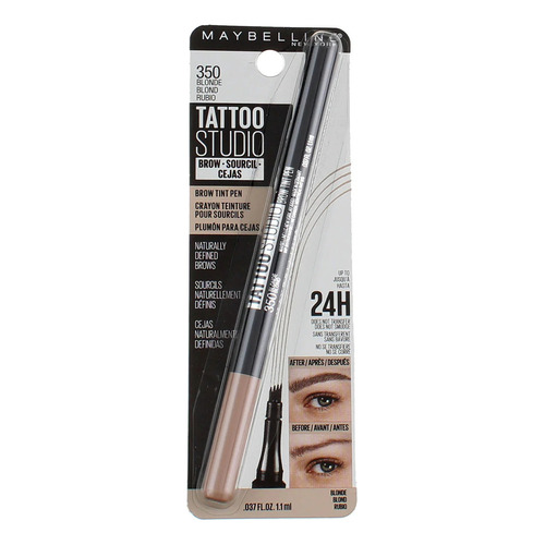 Delineador De Cejas Maybelline Tattoo Studio Brow Tint Pen Color 350 Blonde