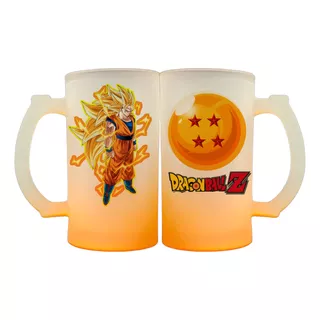 Tarro Dragon Ball Z Goku Anime 16oz Cervecero Naranja 1pz