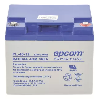 Batería Epcom Panel Solar 12v 40ah Agm-vrla Ciclo Profundo