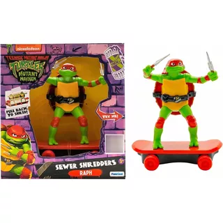 Tortugas Ninja Mutant Con Patinetas Raphael 5 Pulgadas