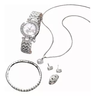 Relógio Feminino Pulseira Com Cristais Luxo Watch Sets 