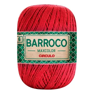Barroco Maxcolor N6 Círculo  400g 452mts Cor 3402- Vermelho Circulo