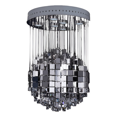 Lampara Esfera Colgante Beta 6 Luces Apto Led Gu10   Cromo