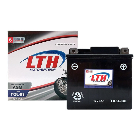 Bateria De Gel Lth Agm Moto V15 Xr150l Xt250 Raptor Tx5l-bs