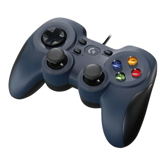 Joystick Gamepad Logitech F310 Azul Y Negro Usb Pc 