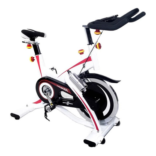 Bicicleta Spinning Estática Monza Banda Prof Sportfitnes Gym Color Blanco