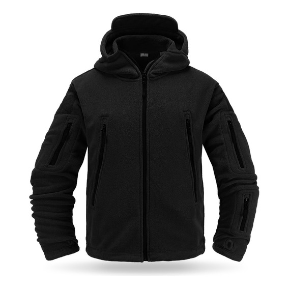 Campera Polar Uzspace Táctica Con Capucha Invierno - El Rey