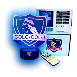 Lámpara Oficial 3d Colo Colo + Control Remoto Premium