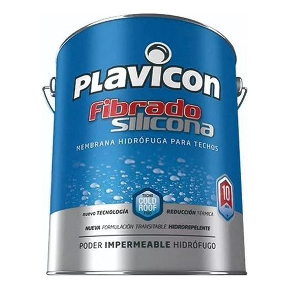 Plavicon Impermeabilizante Fibrado Siliconado Bco 20kg 