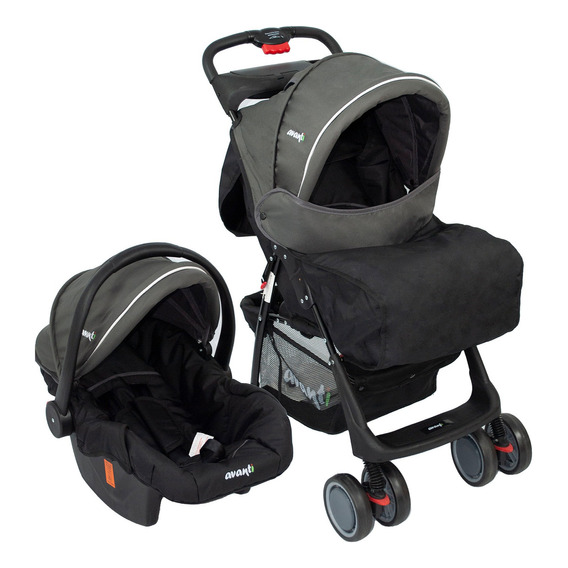 Cochecito Cuna Bebé Travel System Avanti Con Huevito Color Gris