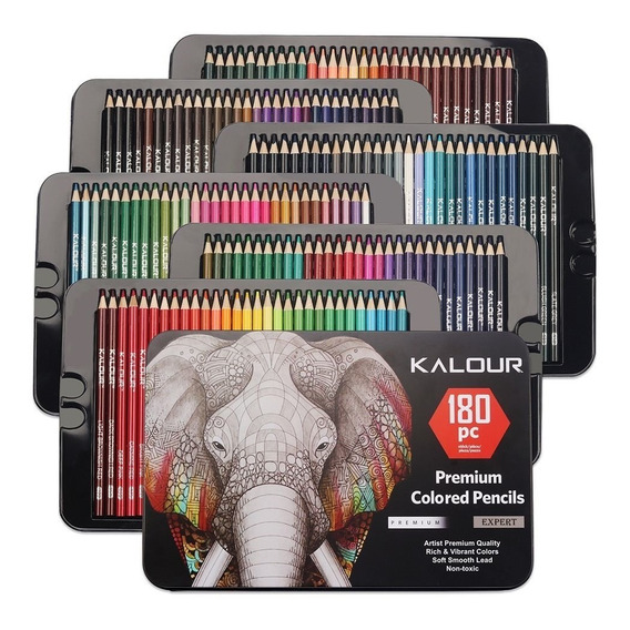Set 180 Lapices Colore Arte Profesional Dibujo Caja Metálica