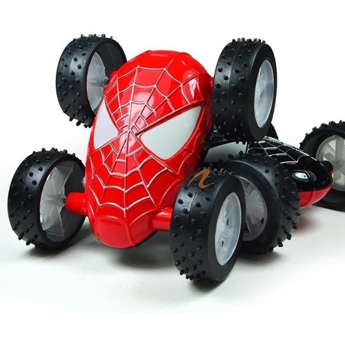 Auto A Fricción Spiderman Color Negro/rojo Personaje Hombre Araña