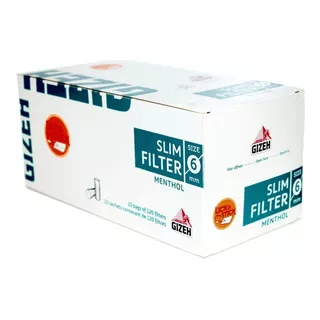 Filtro Gizeh Menthol Pack X10 Mentolado X120u / 6mm