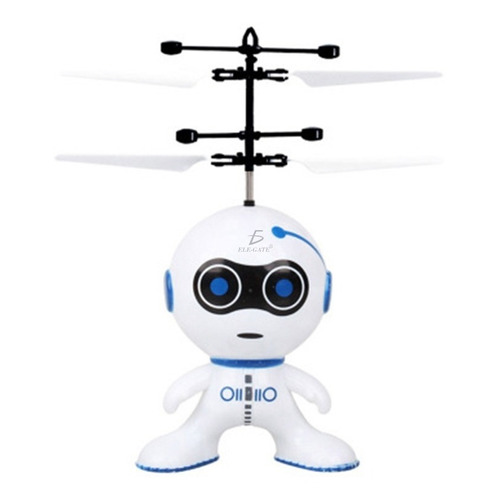 Juguete Dron Volador Infantil Helicóptero Con Sensor Color Blanco