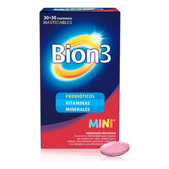 Pack Bion 3 Mini 60 Comprimidos Masticables