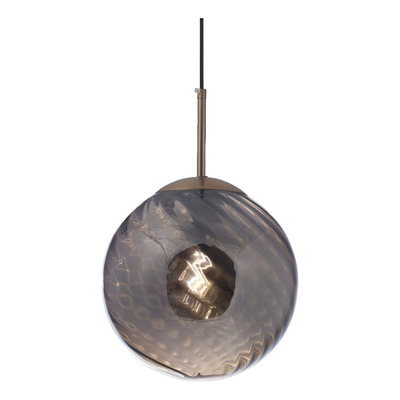 Colgante Aby 1xe27 Ø24cm Vidrio Gris Ámbar