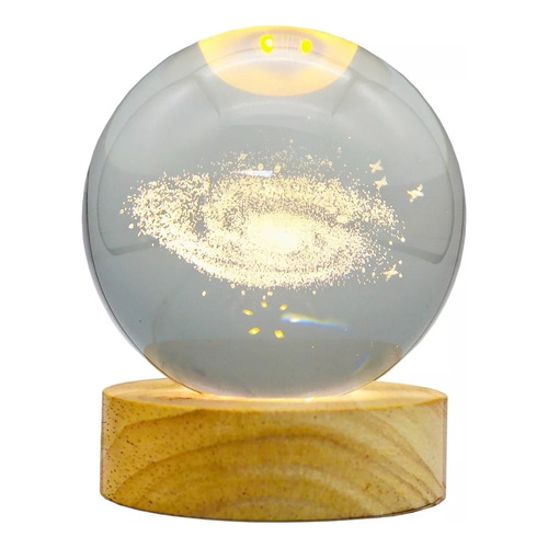 Crystal Light Sphere Planet Moon, regalo de cumpleaños, estructura de nebulosa, luz nocturna