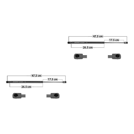 Kit Amortiguadores 5ta Pta Mitsubishi Outlander 2003 - 2013