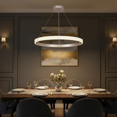 Colgante Aro Led Kiran L9070 Champagne 70w Ø60cm Champagne