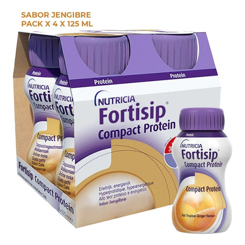 Fortisip Compact X 125 Ml Pack X 4 Unidades Sabor Jengibre