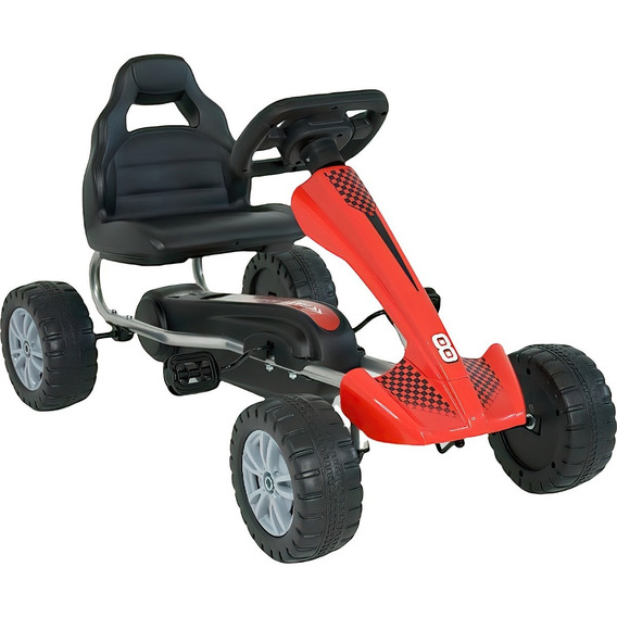 Avalancha Carrito Go Kart Pedales Montable Traccion Niños Color Rojo