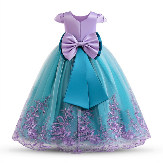 Vestido De Princesa Sirena Para Fiesta De Cumpleaños Con Pel