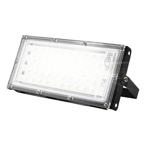 Reflector Led 50w Exterior Alta Potencia 50 Led Ip65 Frio Color de la carcasa Negro Color de la luz Blanco frío