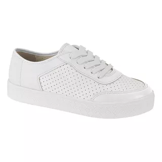 Tênis Feminino Flatform Moleca Casual Perfuros Delicado Novo