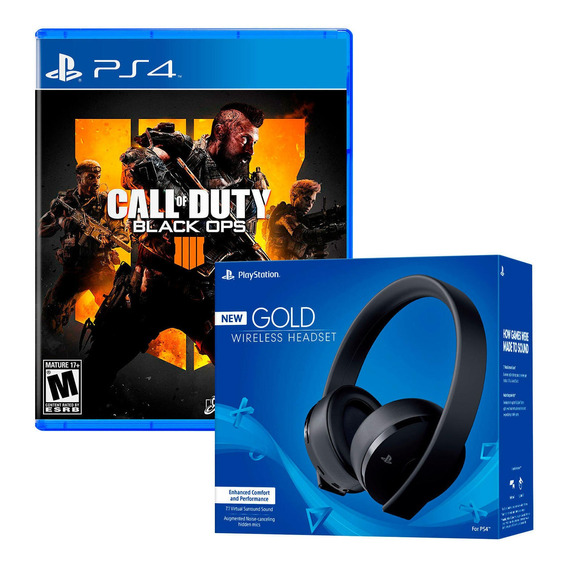Call Of Duty Black Ops 4 + Audifonos Sony Playstation Inalam
